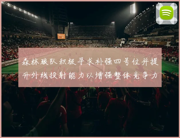 森林狼队积极寻求补强四号位并提升外线投射能力以增强整体竞争力